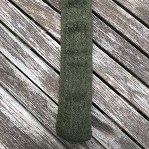 Paul Stuart Phineas Cole 100% Cashmere Knit Tie, Olive, Made in Italy